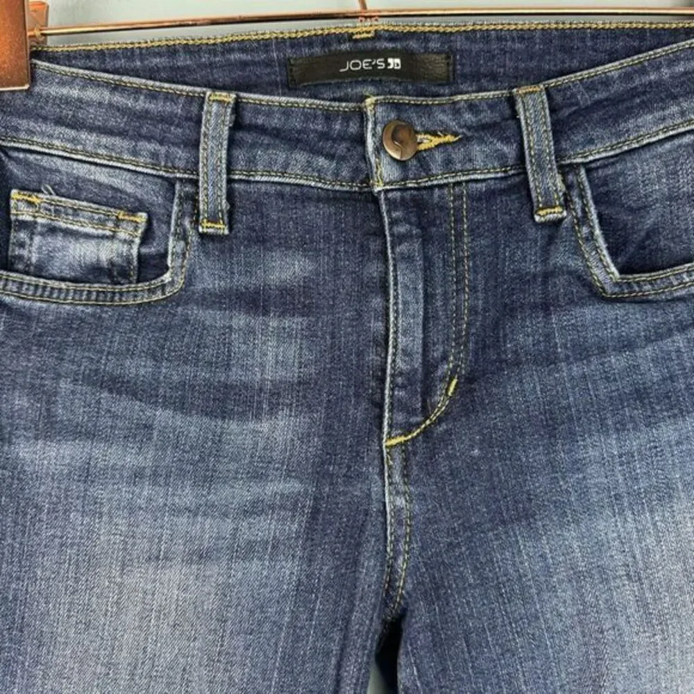 Joe's Womens Aubree Skinny Ankle Jeans Blue Stretch Dark Mid Rise Denim 27‎